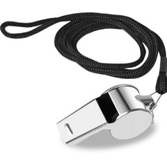 Metal Referee Whistle for Sports Games Training Coach School Outdoor w/ Lanyard