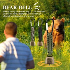 3pcs Bear Bell with 3pcs Whistle Aluminum Bear Bells for Hiking and Emergency…