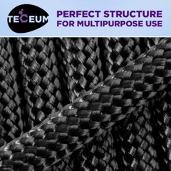 100 ft Black Utility Nylon Rope 4mm Heavy Duty for Outdoor Camping and Hiking