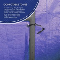 Tarps Now 8” Bungee Cords with Adjustable Loop End – Heavy Duty Durable 8″