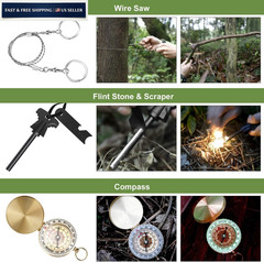 Survival kits 17 in 1, Emergency Gear and Equipment, Cool Large