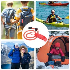 4 Pack Emergency Whistles, Loud Shrill Safety Whistle 4pcs Orange