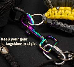Rainbow Leash Clip – Swivel Snap Hook for Dogs, Paracord, Webbing, Bags, DIY