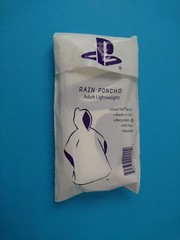 PLAYSTATION LOGO RAIN PONCHO (White with Blue Logo) – «BRAND NEW» – US Seller