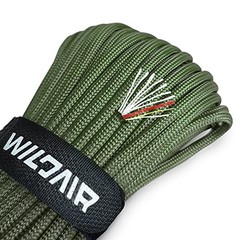 WILDAIR Paracord Survival Paracord Parachute Fire Cord Survival 25FT Army Green