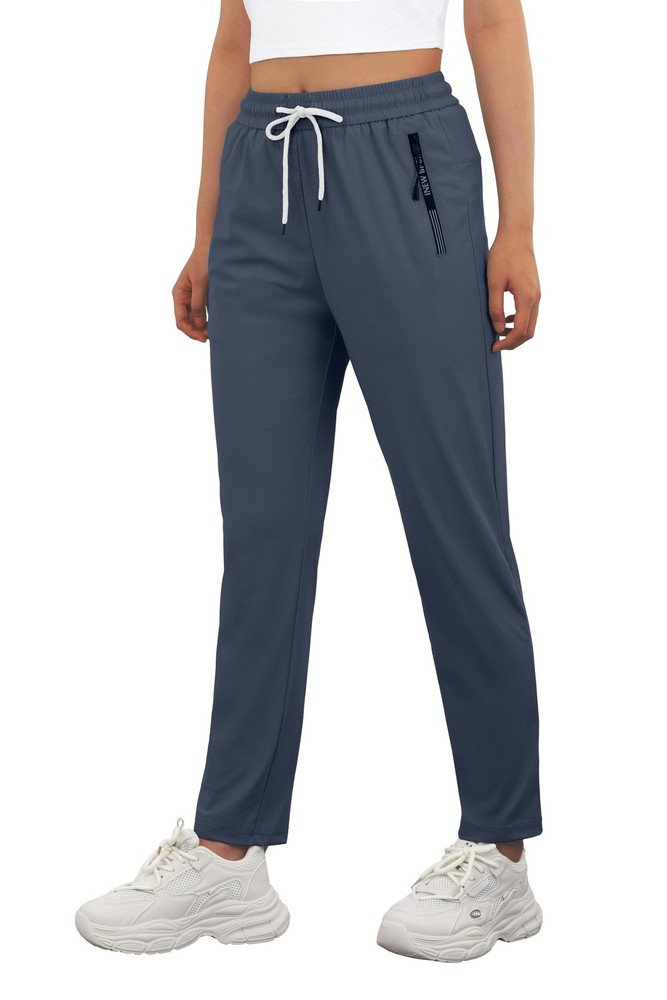 IWOLLENCE Lightweight Breathable Hiking Pants for Women Large, C-navy Blue