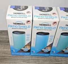 Lot of 3 Thermacell Patio Mosquito Repeller w/ Refill Scent-Free 15 Ft Zone Blue