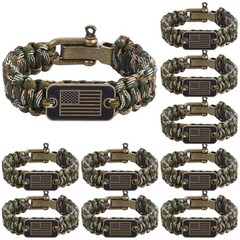 Liliaafar 40 Pcs Memorial Day Patriotic Paracord Bracelet for Dad Veteran Tac…