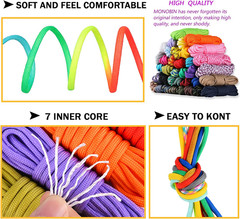 Paracord 550 Combo kit, 24 Colors 10ft Paracord Rope with Instruction, Multifunc