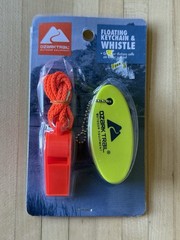 New (2 pack) Ozark Trail Marine Safety Whistle And Key Float- Orange/Yellow