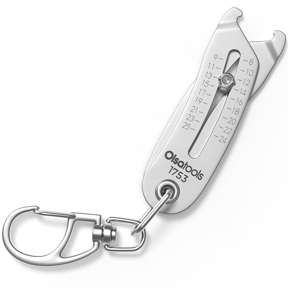 Bolt Size Finder Keychain – Precision with 8-25mm & 5/16 to 1″ Metric & Sae