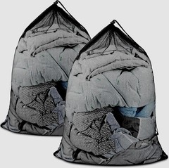 2 Pack Large Mesh Laundry Bags, 24″ x 36″ Heavy Duty Strong 24»×36», Black