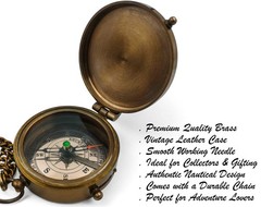 Brass Pocket Compass, Handmade, Fully Working, Antique Nauti…