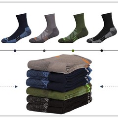 Heatuff Men’s 6 One Size, Black 2, Navy Blue Grey 1 and Green 1 (6 Pairs)