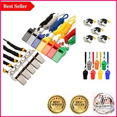 Sports Whistle Set with Lanyards for Coaches & Officials