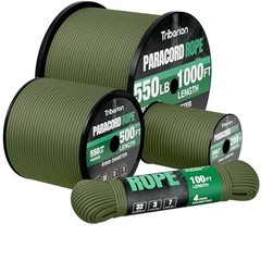 Paracord Rope 550 lb – 5/32″ Parachute Cord 4MM 7-Strand para 50ft Army Green