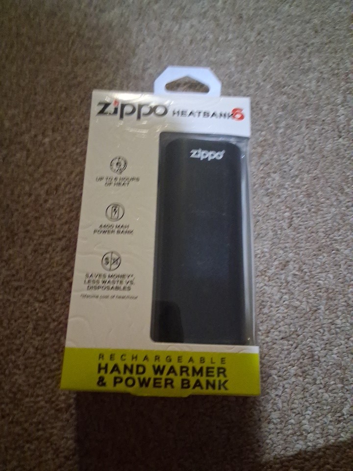 Zippo Heatbank 6 Rechargeable Hand Warmer & Power Bank USB Compatible