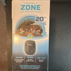 Thermacell E55 Rechargeable Mosquito Repellent, Black 20 ft Zone w/12 Hr Refill