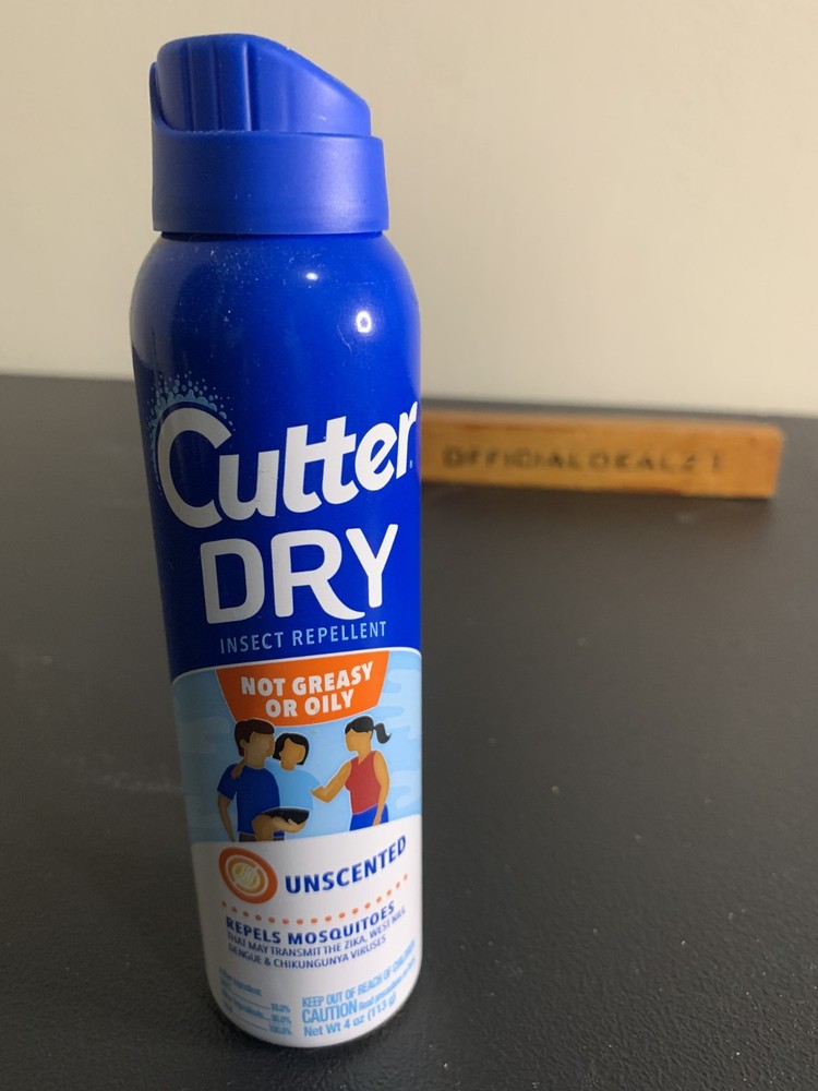 Cutter Dry Unscented Insect Repellent (DEET 10%) – 4 oz Aerosol, NEW