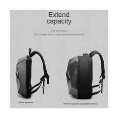 Motorcycle Backpack for Men Waterproof Carbon Fiber Motorbike Helmet Backpack…