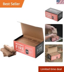 Odorless, Water-Resistant Fire Starters for Quick Charcoal Lighting – 48-Pack