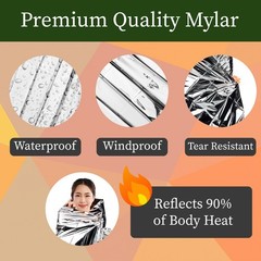 Emergency Blankets (52” x 82”) Thermal Mylar Survival Rescue Bulk Wholesale