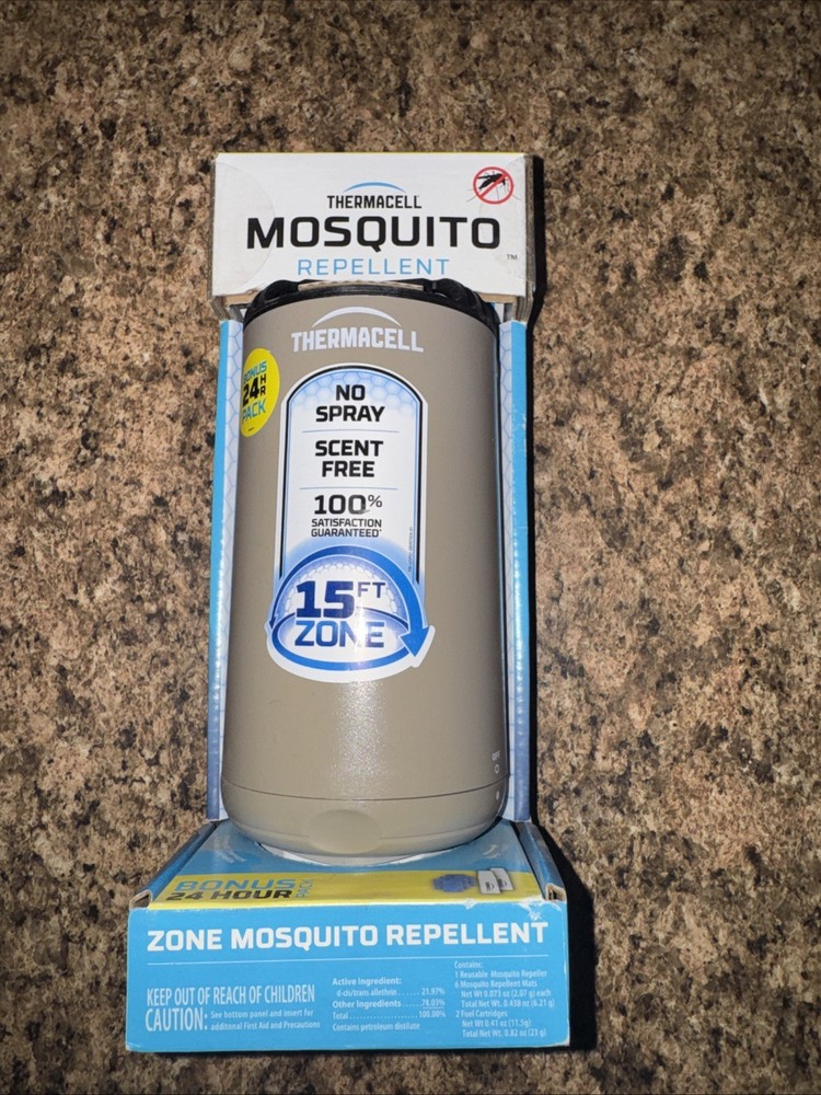 Thermacell Patio Shield Riverbed Mosquito Repeller – Scent & Flame Free – 15ft