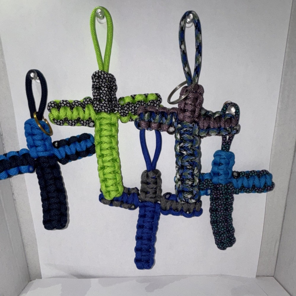 Multicolor Nylon Paracord Cross Set of 5, for Camping Hiking Backpacking