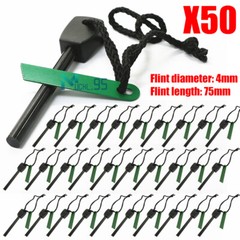 Lot Fire Starter Flint Steel Striker Survival Kit Ferro Rod Outdoor Camping Tool