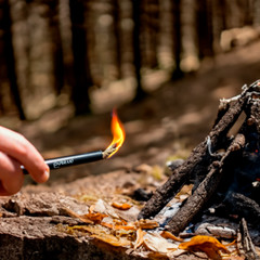 Dubrak Long Lasting Fire Starter Tinder Rope Set (x5) + Bellow for Camping