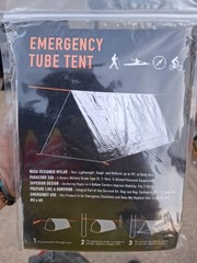 Emergency Tube Tent Mylar Material 8ft x 4ft Single