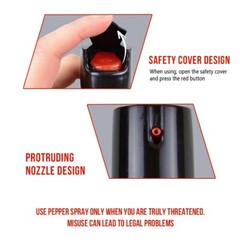 Feloiy pepper spray 2oz Safety Lock Stream Defense Security