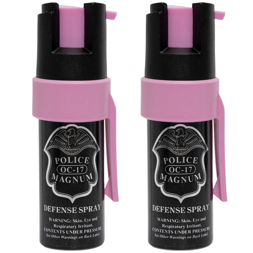 Police Magnum pepper spray USA self defense security 2 pack 1/2oz Pocket Clips