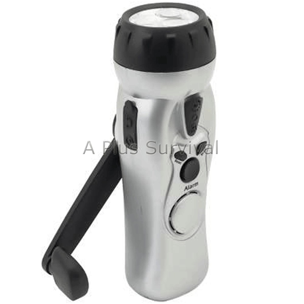 Dynamo Crank Emergency Flashlight Radio Siren Charger