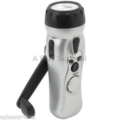 Dynamo Crank Emergency Flashlight Radio Siren Charger