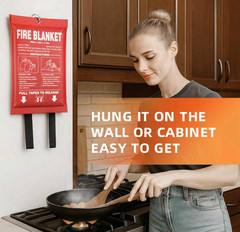 Fire Blanket 4 Pack, 40″x40″, CE Fiberglass, Home, Kitchen, RV, Grill, Safe