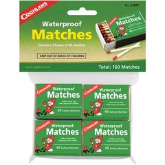 Coghlan’s Waterproof Matches, 4 Boxes (160 pcs), Emergency Safety Fire Starter