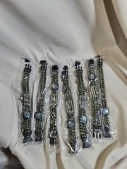Adjustable Survival Bracelet Mini Hiking Camping Full Throttle Compass Wrist