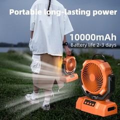 Campsite Essential Portable Fan with LED Lighting and Quiet Performance