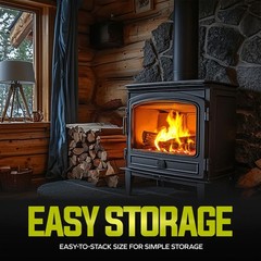 Sun Joe Smokin’ Joe’s Firewood, Kiln Dried Juniper Firewood for Stoves, 20 Logs