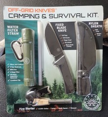 Off-Grid Camping & Survival Kit NEW Sealed Water Filter Fire Starter