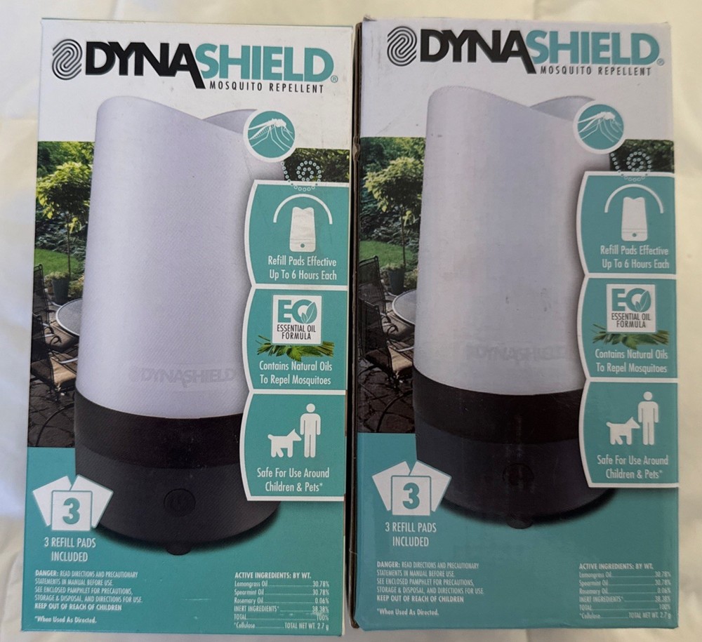 Dynatrap Lot of 2x DynaShield Mosquito Repellent DS1000-OC 3-refill repellent