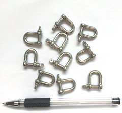 Jy-Marine Stainless Steel Mini D Shackle, 4Mm, Silver Color,For Paracord Jewelry