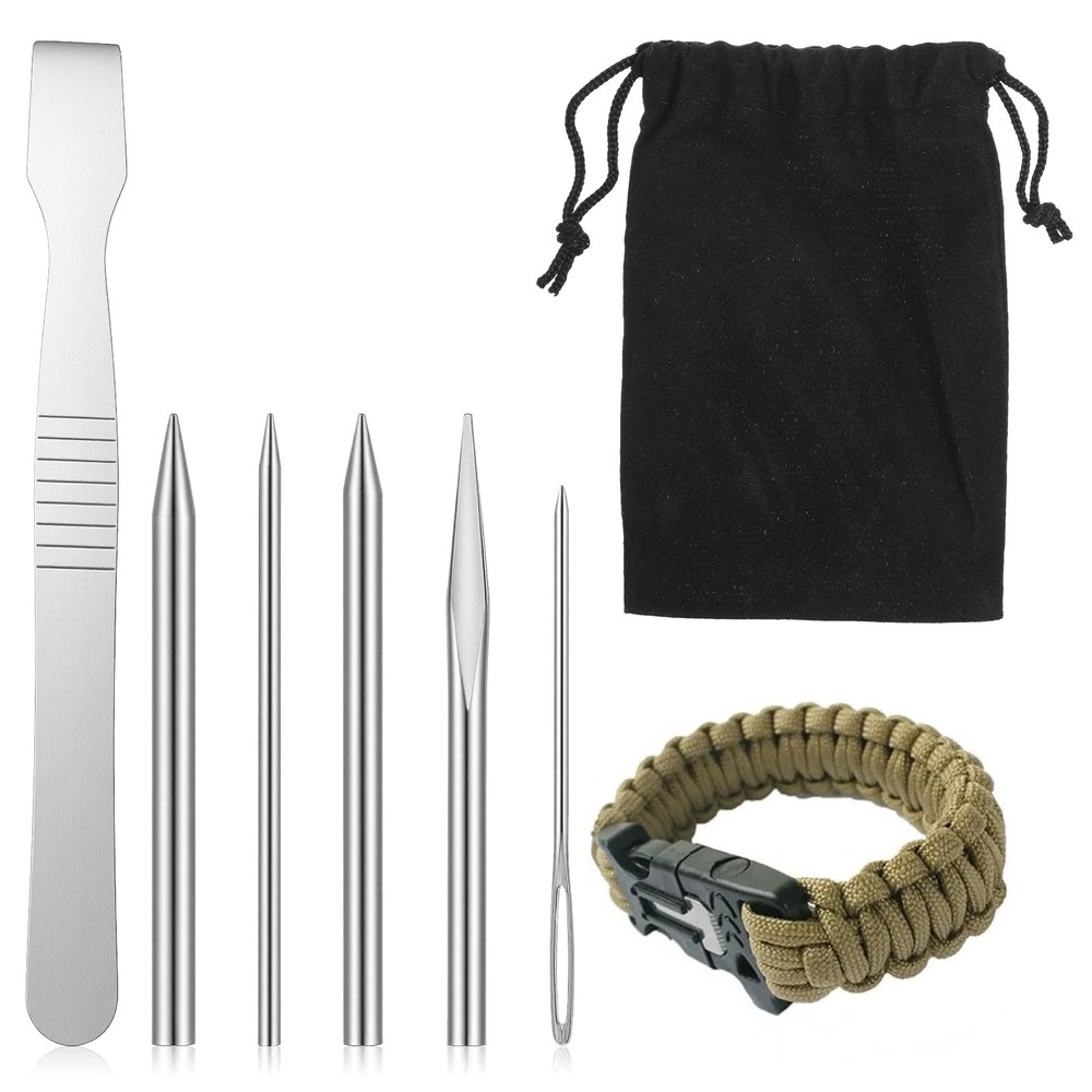 6PCS Paracord Needle Tool Set Lacing Stitching For Leather Rope Bracelets