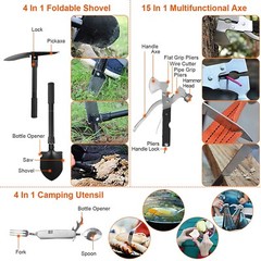 125PCS Camping Emergency Survival Kit and First Aid Kit Outdoor Survival Gear