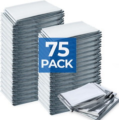 K Kingstar Emergency Blanket 75 Pack, 84″ L x 52″ W, Bulk Supply for Homeless Ou