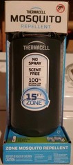 Thermacell Patio Mosquito Repeller w/ TWO Xtra 12-Hr Refills, 15 Ft Zone, Black