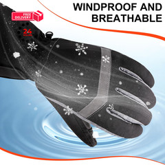QILOVE Heated Gloves, Rechargeable Hand Warmers for Men Women – 4.5V-L, Black
