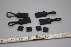 Lot of 4 Pairs LUORNG Paracord Backpack Buckle Clips Attachment Black Plastic