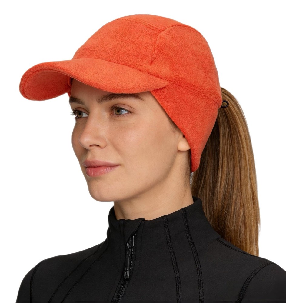 Connectyle Outdoor Fleece Cap with Earflap Warm Winter Hat One Size, Orange